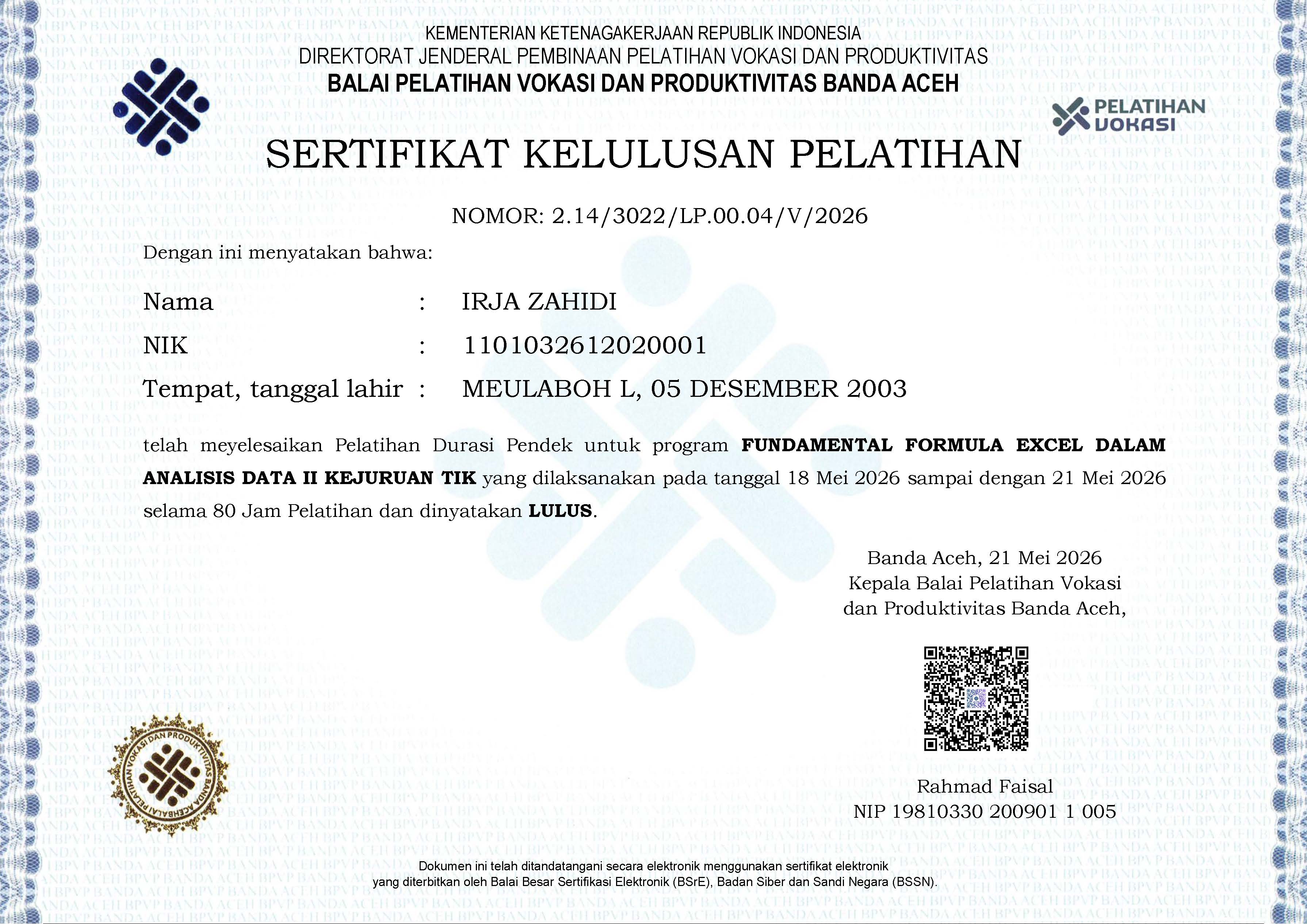 Fundamental Formula Excel dalam Analisis Data